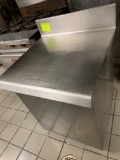 TABLE STAINLESS 26  X 26 WITH BACKSPLASH COVERED FRONT AND SIDES