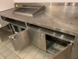 WORK TABLE STAINLESS WITH REFRIGERATED 2 DOOR COOLER 102