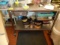 STAINLESS STEEL TABLE ROLLING 4 FT WITH BACKSPLASH, UNDERSHELF, DRAWER & 2