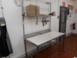 POLYTOP TABLE 5 FT WITH OVERSHELF