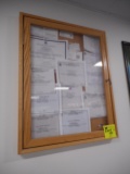 BULLETIN BOARD ENCLOSED 24 X 36 LOCKING