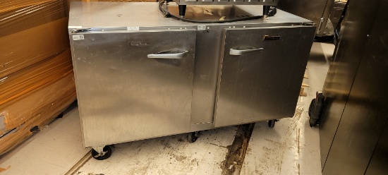 REFRIGERATED 2 DOOR SELF CONTAINED WORK TABLE