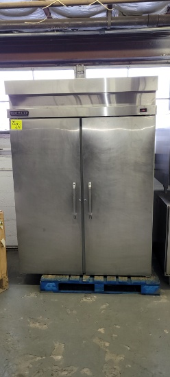 STAINLESS STEEL 2 DOOR SELF CONTAINED REFRIGERATOR