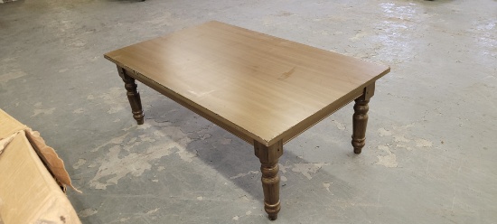 WOOD TABLE 60"W X 36"D X 21.5"H