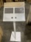 METAL LITERATURE EASEL MARSEILLE / WHITE FINISH ADJUSTABLE 44IN TO 48IN HIGH PACKED 1 PER CARTON