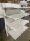 WALL MOUNTABLE SINGLE SIDED SHELF ASSEMBLY 47.75IN HIGH X 33.25IN WIDE WITH (4) 15.75IN SHELVES