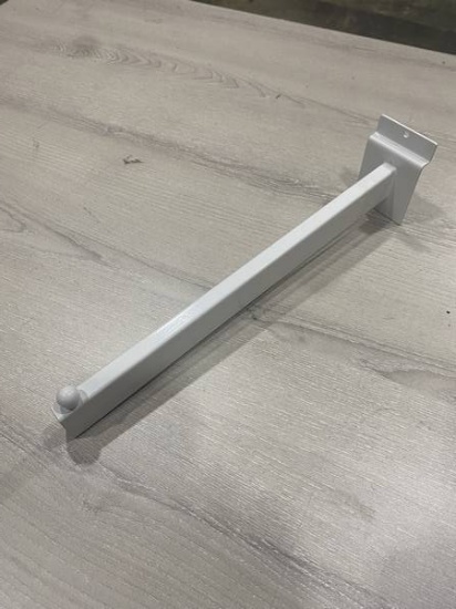 12IN STRAIGHT METAL HOOK W/BALL WHITE 12 PER CARTON