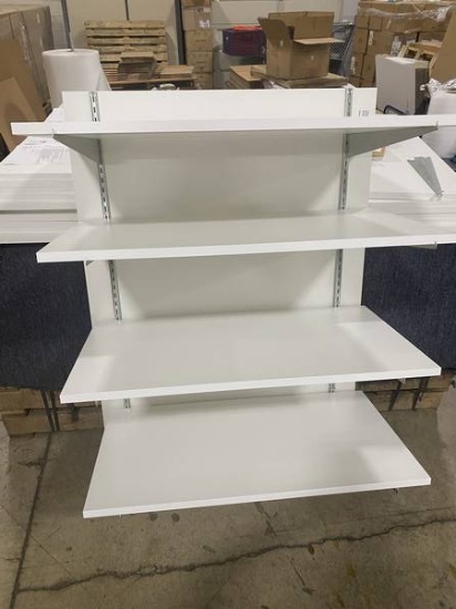 18IN X 36IN X 48IN END CAP WITHOUT PLATFORM 4 SHELVES WHITE
