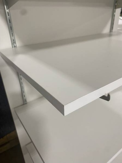 18IN X 48IN X 48IN DOUBLE SIDED WITHOUT PLATFORM 8 SHELVES WHITE