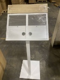 METAL LITERATURE EASEL MARSEILLE / WHITE FINISH ADJUSTABLE 44IN TO 48IN HIGH PACKED 1 PER CARTON