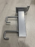 SLATWALL BRACKET WITH 2 HOOKS 3 PER CARTON
