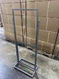 IRON MAN TWO TIER SIGN HOLDER POWDERCOAT STARDUST SILVER 60IN TALL 1 PER CARTON