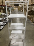 24IN X 24IN X72IN ROLLING ETAGERE WHITE WITH 1 PER CARTON