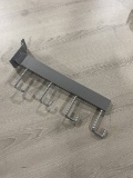 12IN SLATWALL HOOK W/4 HOOKS POWDERCOAT MORTON STARDUST SILVER 3 PER CARTON