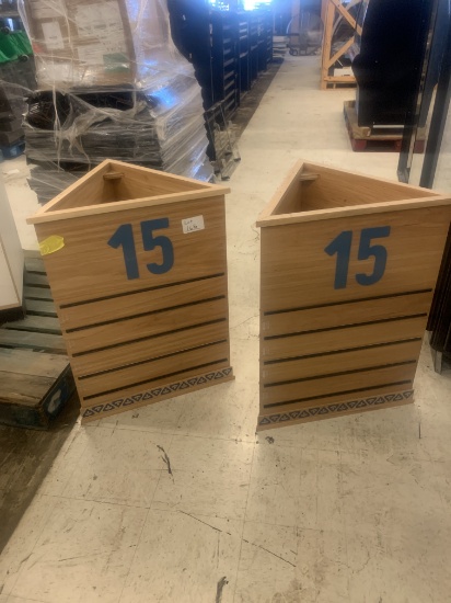 (2) AISLE SIGNS 3 SIDED #15