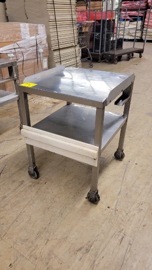 STAINLESS TABLE 26 X 24 FOR SLICERS WITH GUIDE RAIL ATTACHMENT