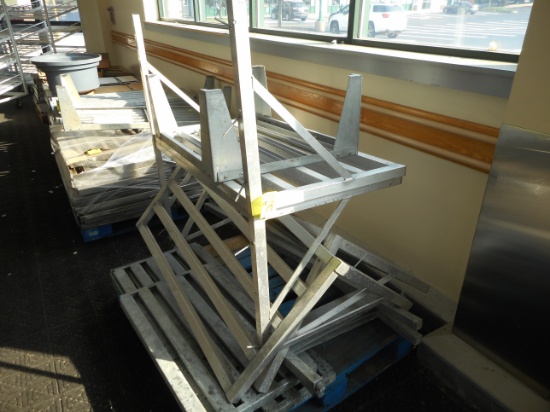 4' ALUMINUM L-SHAPE WALL SHELVES