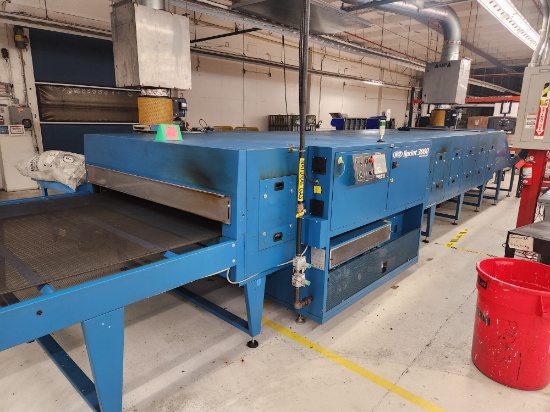 M&R SPRINT 3000 DRYER FOR SCREEN PRINTING.  GAS OVEN WITH DIGIAL CONTROLS,