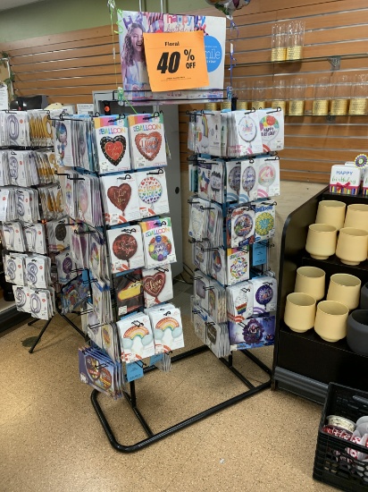 DOUBLE SPINNING DISPLAY RACK 63 TALL