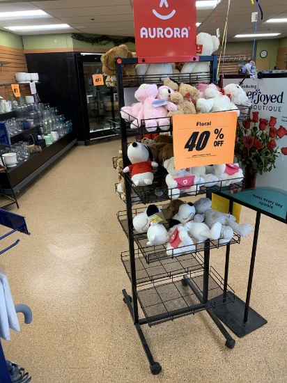 ROLLING DISPLAY SHELF 20X24X64