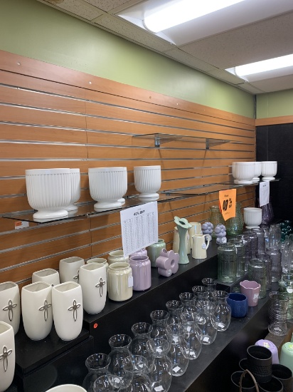 4 GLASS SHELVES 8X48 WITH BRACKETS