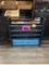 4 shelf metal , 36” t x 36” wide x 9” deep
