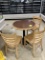 Round Table and 3 chairs set sold together