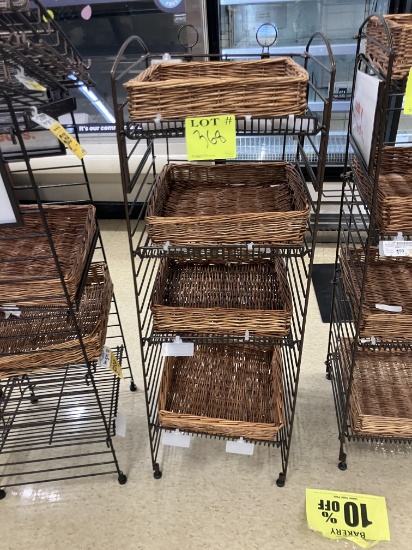 4 tier metal bread racks , 15” w x 45” h