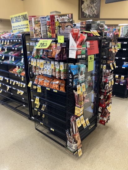 Two sided sidekick rack with top for 62 inch cooler at checkout