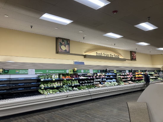 Refrigerated wet rack 56’ 4 12 ft sections, 1 8ft section  sold per case
