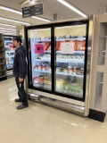 2 door freezer , glass doors sold per door