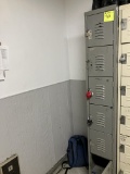 6 locker unit, grey 78” tall x 12” wide x 18” deep