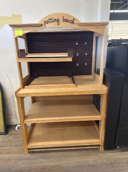 Wood display unit w/ adjustable shelves - 4’ x 30” x 6'