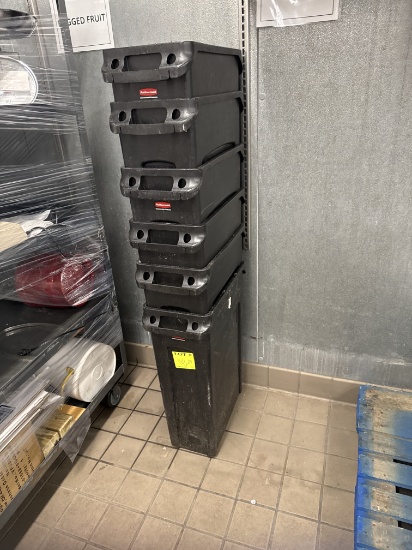 Trash cans - rectangle - lot of 6