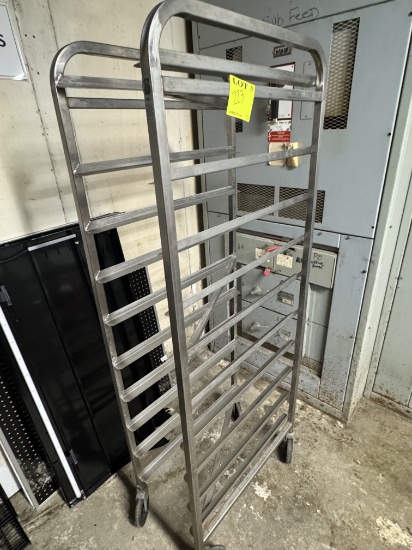 Stainless steel Z-rack for food trays - 12.5” tray width capacity