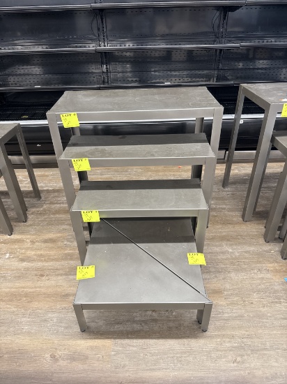Metal display nesting tables - lot of 5