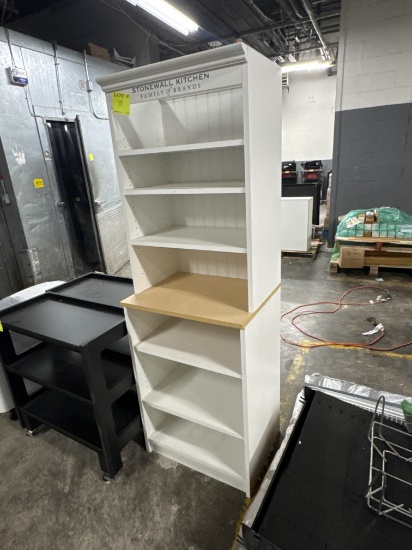 Wood display unit w/ adjustable shelves - 2’ x 18” x 6’