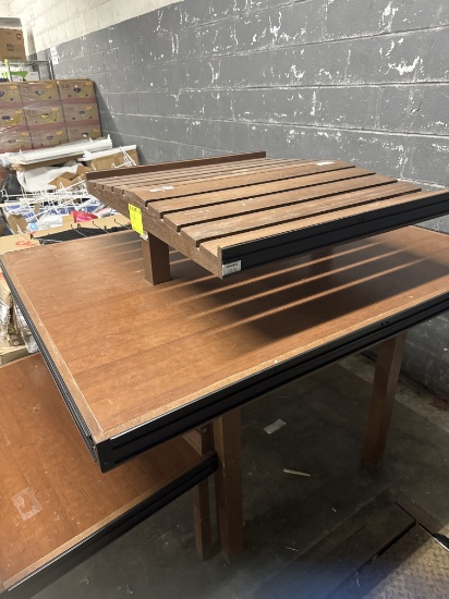 Wood table tiered - 46.5” x 5’