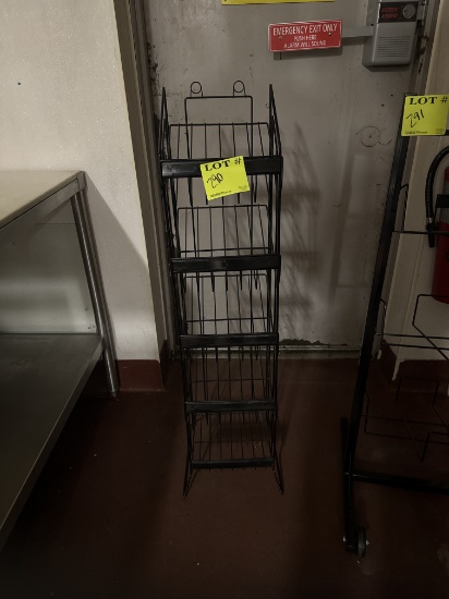 Wire metal display rack -10” W