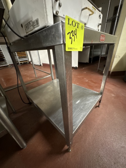 Stainless steel stand for kitchen/bakery appliance - 2’ x 32”