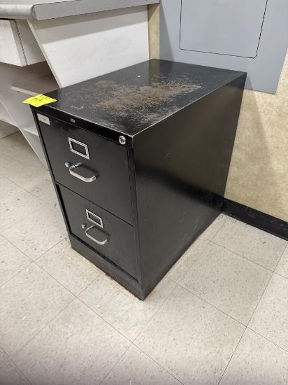 Metal 2 drawer file cabinet
