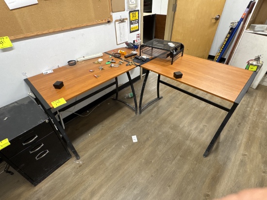 Computer desk - L shaped - 86.5” diagonal length