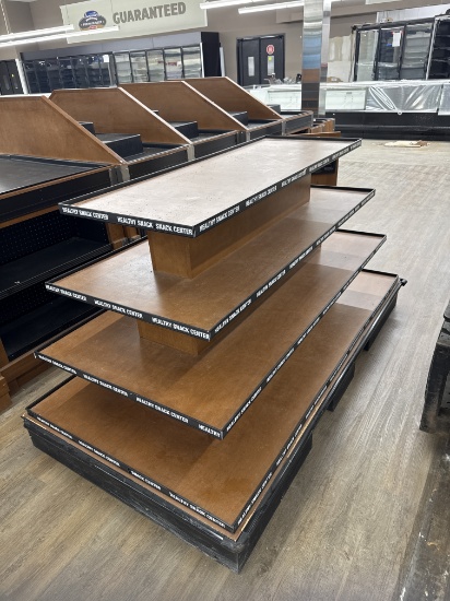 Tiered wood display - 6’ x 40” x 39"