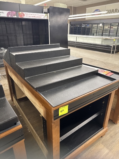 Produce orchard table - 6’ x 3’ x 3' (no front backing needs side table)
