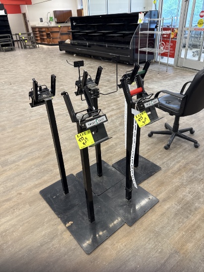 Metal produce bag stands - lot of 5