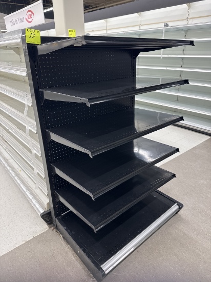 Gondola end cap - 3’ - 5’ H - 23” base shelf - 21” shelving - sold by ft