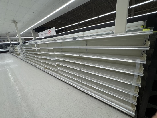 Gondola run - 5’ H - 4’ & 3’ sections - 17” base shelves - 15” shelving - s