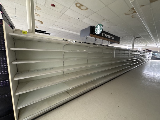 Gondola run - 3’ & 4’ sections - 78” H - 23” base shelves - 21” shelving -