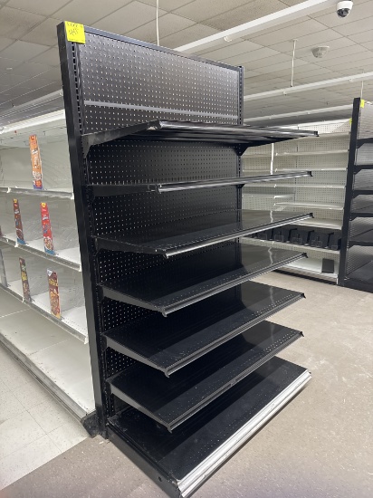 Gondola end cap - 4’ -7’ H - 23” base shelf - 21” shelving - sold by ft