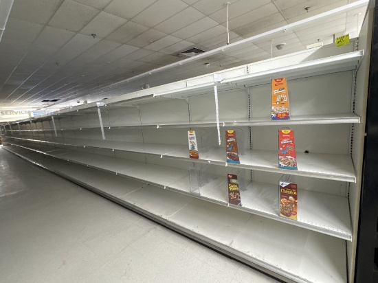 Gondola run - 3’ & 4’ - 78” H - 27” base shelves - 25” shelving - sold by f